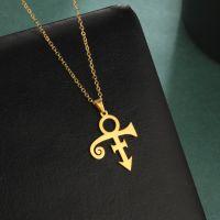 Cazador Guitar Memorial Love Symbol Pendant Necklace Le Petit Prince Stainless Steel Chain Necklaces Little Prince Story Jewelry