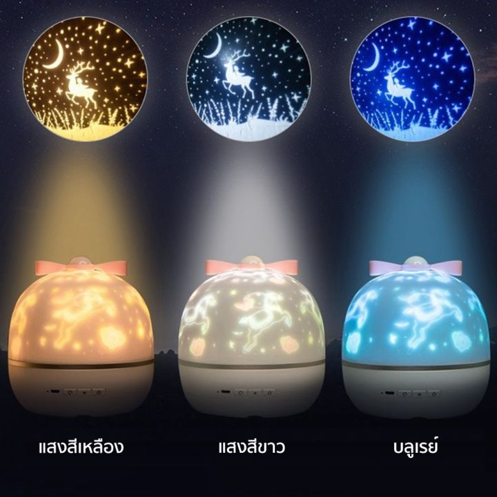 โปรโมชั่น-พร้อมส่งโคมไฟดาวโคมไฟตั้งโต๊ะ-led-แบบหมุนได้-ไฟตกแต่ง-เครื่องฉายดาวหมุนได้-led-sky-star-night-light-projector-ราคาถูก-โคม-ไฟ-ตั้งโต๊ะ-โคมไฟตั้งโต๊ะ-led-โคมไฟตั้งโต๊ะน่ารัก