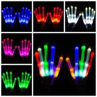 ❆ LED Gloves Rave Luminous Glow in the Dark Party Supply Light Accessories Halloween Festival Outfits Stage Performance Wear Men