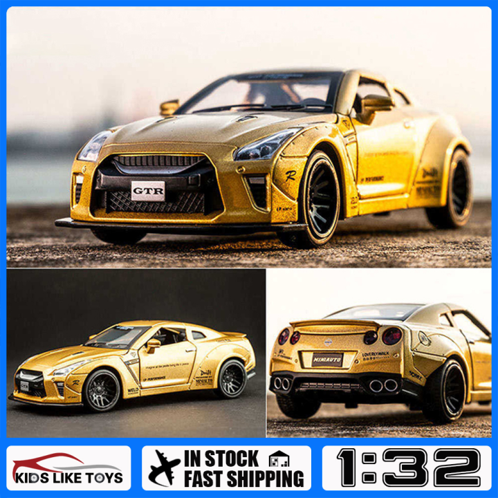 klt-scale-1-32-nissan-gtr-ของเล่นโลหะผสมรถยนต์รุ่น-diecast-ยานพาหนะสําหรับเด็กผู้ชายเด็กอายุ-3-ถึง-5-ปี-7-ถึง-12-ปีการจําลองแสงเสียงคริสต์มาสของขวัญปีใหม่คอลเลกชันงานอดิเรก