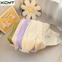 Spot parcel post Girls anti-mosquito pants 2022 Korean Style Lace Solid Color Casual Trousers Baby Pure Thin Cotton Bottoming Bloomers