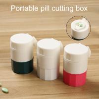 Convenient Multipurpose Compart Pill Crusher Lightweight Pill Cutter Ergonomic Design Tablet Divider  Pill Box for Trip Medicine  First Aid Storage