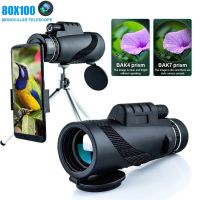 80X100 Hd Monoculaire Telescoop Telefoon Camera Zoom Starscope Statief Telescoop Telefoon Clip Voor Outdoor Camping Hunting