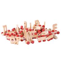 28pcs Wooden Alphabet Letters Train Montessori Preschool Childrens Early Language Learning Educational Toys Toddlers Game