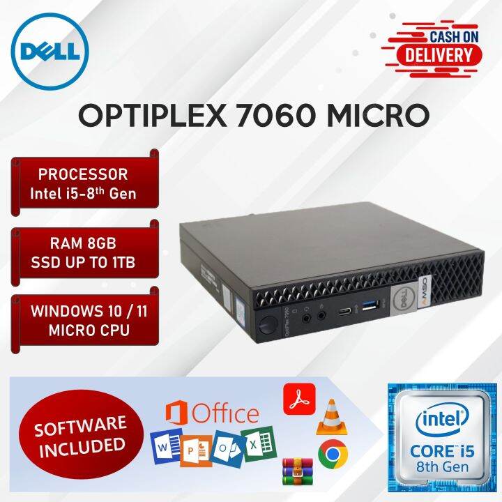 Dell Optiplex 7060 Micro PC Desktop i5 8th Gen 8GB 16GB RAM 512GB