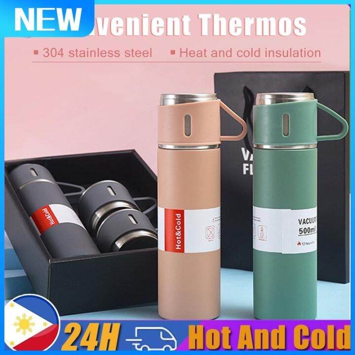 Aquaflask ⊿500ML Tumbler Hot And Cold Water Bottle With Cup Handle Aqua