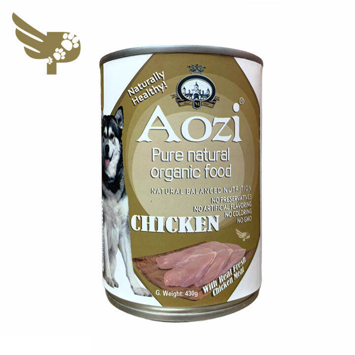 AOZI DOG 430g CAN CHICKEN FLAVOR DOG WET FOOD IN CAN PURE NATURAL