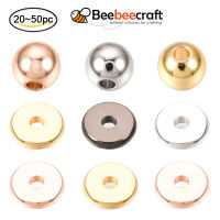 Beebeecraft 20-50 pc Brass Spacer Beads Golden Flat Round Spacer Beads Tiny Brass Rondelle Coin Disc Loose Beads for for Bracelet Necklace Jewelry Crafts Making