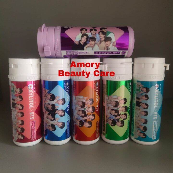 Lotte Xylitol x BTS / Permen Karet BTS Mini Bottle 27.55gr Lazada