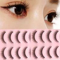 5 Pairs/Wholesale Eyelashs Natural Short Cross False Eyelashes Daily Eye Lashes Women Girls Makeup Necessaries Eyelashes