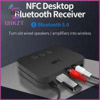 UIIKZT ลำโพงร้านอะแดปเตอร์ RCA 3.5มม. เครื่องขยายเสียง Hi-Fi บลูทูธรัยสัญญาณ NFC 5.0ไร้สาย