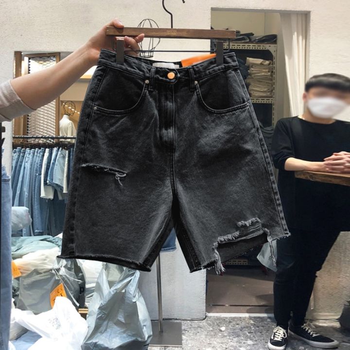 m-4xl-holes-women-short-denim-pants-2022-new-high-waist-summer-wide-leg-pants-zipper-fly-casual-female-jeans-shorts