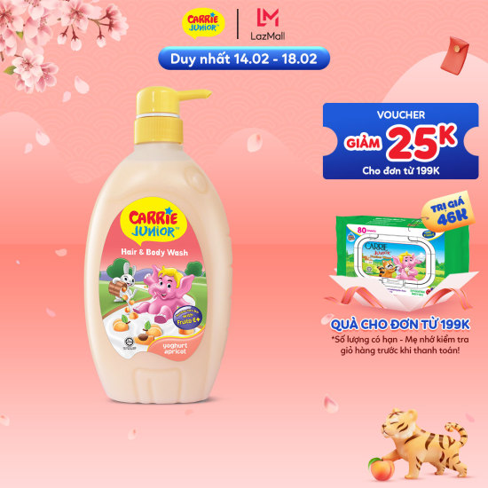 Chai sữa tắm carrie junior yoghurt hương mơ tây 700g - ảnh sản phẩm 1