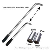 Telescoping Lug Wrench Spanner Lug Wheel Wrench with Sockets Wrench Car Repair Tools 17/19 21/23mm