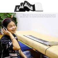 Portable 49-Key Flexible Silicone Roll Up Piano Folding Electronic Keyboard Flexible Silicone Electronic Roll Up Piano
