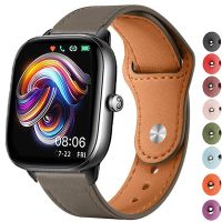 Tali jam kulit tali jam tangan kulit untuk Amazfit GTS 4/3/2/2e/Mini/GTR 42/47mm/GTR 4/3/Pro/stratos 3 20mm/22mm gelang u-s-lite