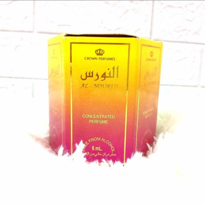 น้ำ-หอม-น้ำหอมอาหรับ-al-nourus-parfum-6ml-โดย-al-rehab-น้ำหอมผู้หญิง-กลิ่นผลไม้เมืองร้อน-กลิ่นดอกไม้-น้ำหอมพกพา-6ml