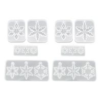 Silicone Holiday Ornament Snowflake Resin Casting Mold DIY Resin Crafts Jewelry Pendant Xmas Gift Winter Home Decoration