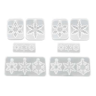 Silicone Holiday Ornament Snowflake Resin Casting Mold DIY Resin Crafts Jewelry Pendant Xmas Gift Winter Home Decoration