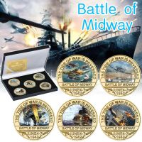 【CW】 Battle of Gold Plated Commemorative Coins Set In Coin Holder US Souvenir Gifts for