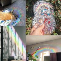 【LZ】 Laser Rainbow Window Sticker Film Sun Catchers Wall Stickers for Home Wall Window Decoration Children Kids Bedroom Decoration