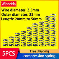 65Mn ความดันฤดูใบไม้ผลิสายเส้นผ่าศูนย์กลาง3.5Mm,เส้นผ่าศูนย์กลางภายนอก32Mm,ความยาว20Mm ถึง50Mm