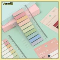 VERMILL เครื่องเขียน DIY ธงดัชนี แถบแท็บ เครื่องใช้สำนักงาน ฉลาก แผ่นบันทึก ใบหลวม โน้ต สติ๊กเกอร์แปะก๊วย