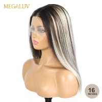 P 613 Color Human Hair Wigs Straight T Part Lace Front Wig Ombre Color Hair Wig Pre Plucked Blonde Transparent Lace Closure Wig