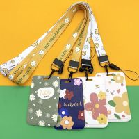 Fashion Lanyards ID Badge Card Cover Holder with String Bus Pass Case Cover Slip Bank Credit Card Holder Strap Office Supplies