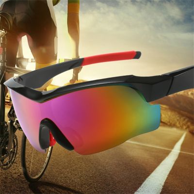 New Mens Sports Sunglasses Womens Outdoor Riding Sunglasses 9189 European and American Bicycle Windshield Glasses Cycling Sunglasses