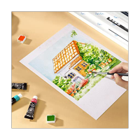 ”【；【-= 60 Sheets Watercolor Paper,Cold Press 50% Cotton&amp;140Lb /300Gsm Acid-Free Bulk White Paper (10.63 X 7.68 Inch)