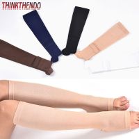 【Sock shop】ผู้หญิงผู้ชาย U Nisex เปิดนิ้วเท้าเข่าสูงถุงเท้าขาสนับสนุนอุ่นบรรเทาอาการปวดการรักษาป้องกันความเมื่อยล้ากีฬาถุงน่องการบีบอัด