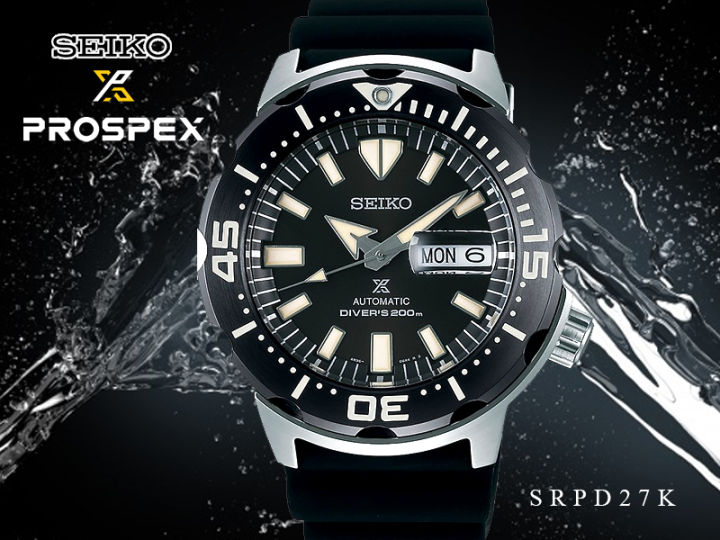 james-mobile-นาฬิกาข้อมือยี่ห้อ-seiko-new-monster-รุ่น-srpd27k1-นาฬิกากันน้ำ-200-เมตร-นาฬิกาสายยาง