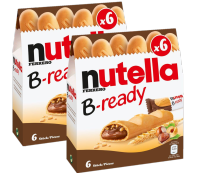 Nutella B-Ready นูเทลล่า เวเฟอร์อบกรอบสอดไส้นูเทลล่า 22g. x 6ชิ้น (2กล่อง)