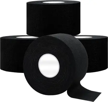 Width 2.5cm Ice Hockey Cloth Tape Wrap Water Resistant Wear Resistant Hockey  Sock Tape for Tennis Squash Racquet Training Yellow 