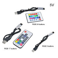 ไฟ LED Strip USB 3528SMD หลอดไฟ LED เทปริบบิ้น RGB ทีวีเดสก์ท็อปหน้าจอแบ็คไลท์ไดโอดเทป RF รีโมทคอนโทรล LED Strip Light-Youerd