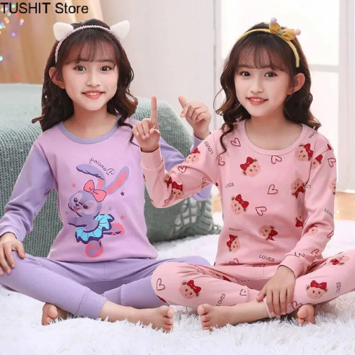 TUSHIT Store Welove Long Sleeve Pyjamas Kids Sleeping Wear Clothes Boy ...