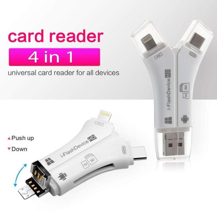 4-in-1-iphone-micro-usb-usb-type-c-usb-sd-การ์ดรีดเดอร์สำหรับ-iphone-ipad-mac-และ-android-sd-และ-micro-sd-pc