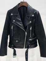 ♨◙ FTLZZ New Pu Leather Jacket Woman Short Coat Female Punk Bomber Faux Outwear