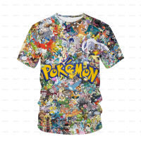 เด็กพ็อกเก็ตมอนสเตอร์เสื้อยืดชายหญิงชายอะนิเมะ Pikachu พิมพ์3D Tee วัยรุ่นชายแขนสั้นแฟชั่น Casual Top Street Wear