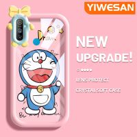 YIWESAN เคสสำหรับ Realme C3ลายการ์ตูนน่ารักโดราเอมอนสีสันสดใสกันกระแทกแบบใสเลนส์กล้องถ่ายรูปแบบนิ่มมอนสเตอร์ตัวน้อยน่ารักเคสมือถือเคสฝาป้องกันซิลิโคน