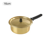 Golden Noodle Pot With Lid Noodles Milk Egg Soup Cooking Pot Fast Heating Pot For Kitchen Cookware Accessories