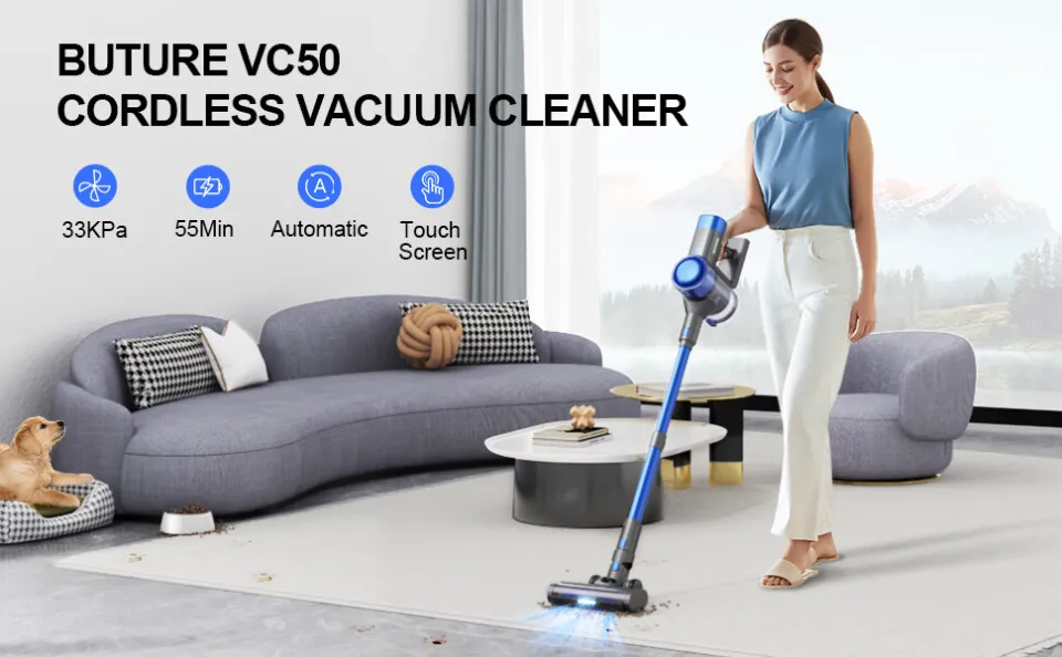 BuTure Cordless Vacuum Cleaner - 450W 33Kpa with Auto Mode Docking