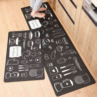 Long Kitchen Carpet Oilproof PVC Leather Kitchen Rug Non-Slip Kitchen Mat Dirtyproof Entrance Doormat Waterproof Bath Mat 2 Size