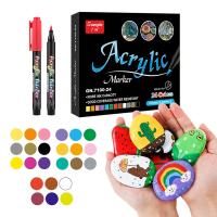 8/12/24/36 Colors Acrylic Pen Acrylic Paint Brush Marker Pens for Fabric Canvas Art Rock Painting Stone Card Making Metal Cerami