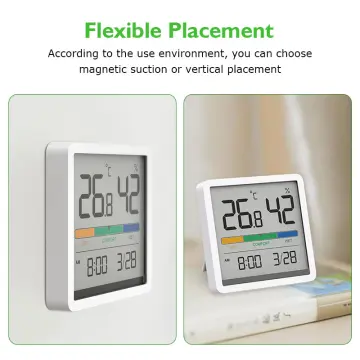 Miiiw Mute Temperature And Humidity Clock Home Indoor High