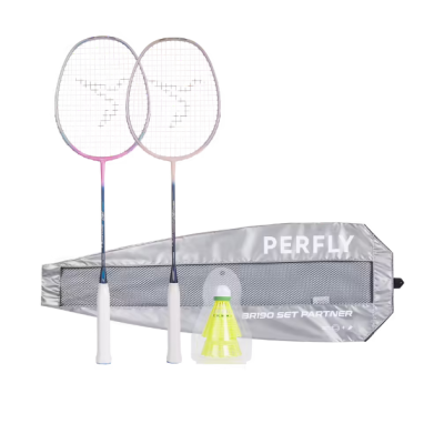 Adult Badminton racket set partner over 14 years and adults (2 rackets, 2 shuttlecocks and 1 cover)