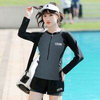 【health】 Wetsuit Female Couple Sunscreen Swimsuit Long-sleeved Trousers Swimwear SetTH