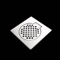 1pc 10cm*10cm Single Layer Flip Floor Drain Bathroom Single Piece Stainless Steel Floor Drain  by Hs2023