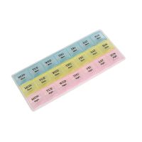 21 Grids Portable Travel Pill Box Cases Organizer 7 Days 3 Times One Day with Large Compartments for Vitamins Household Medicine Medicine  First Aid S